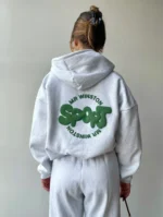 Mr Winston Grey Marle Puff Hoodie Sweat