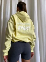 Mr Winston Pale Lemon Puff Hoodie Sweat